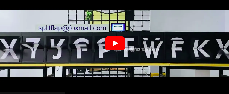 Huge modules of split flap for restaurant sign