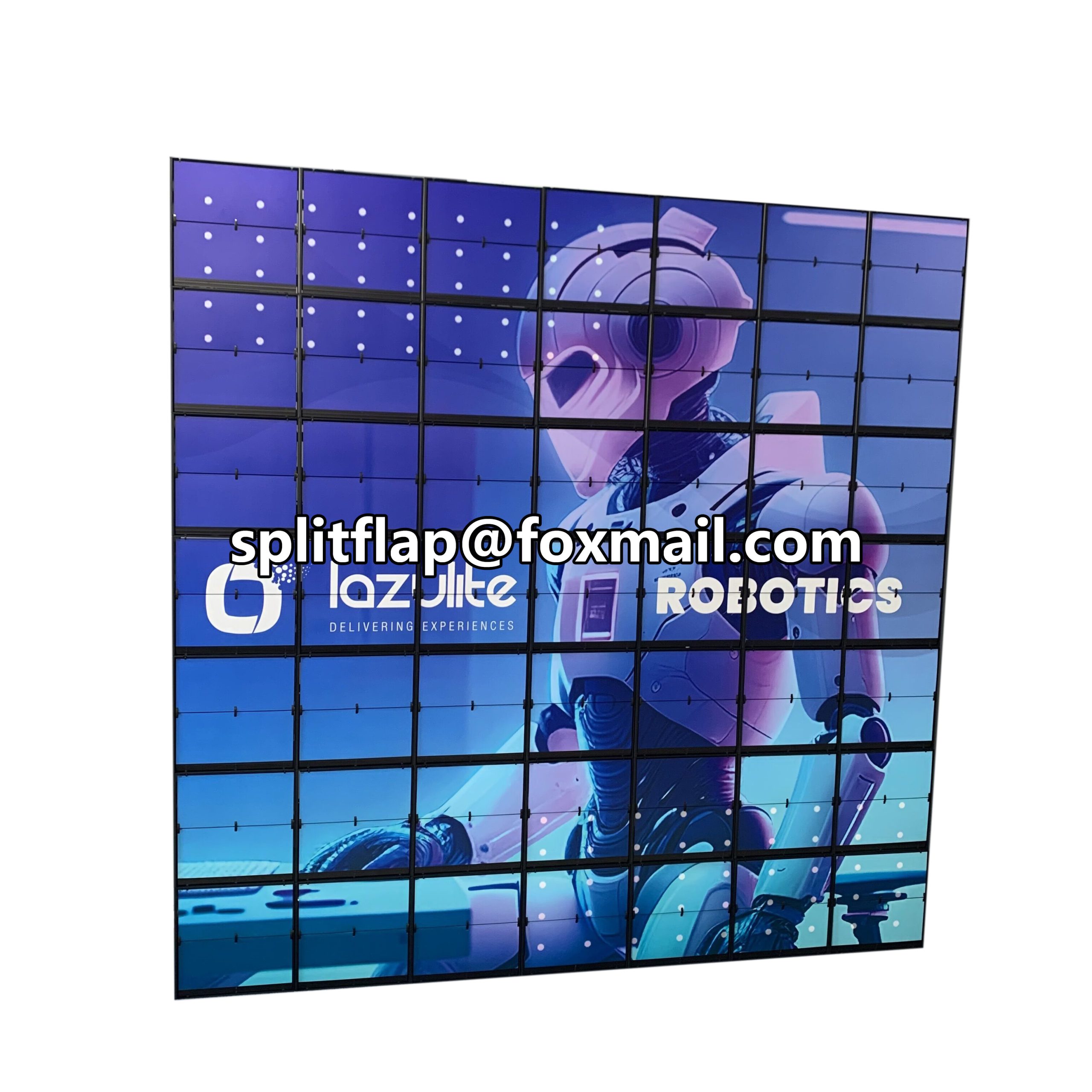 Window advertisements display interactive installations Picture flap display