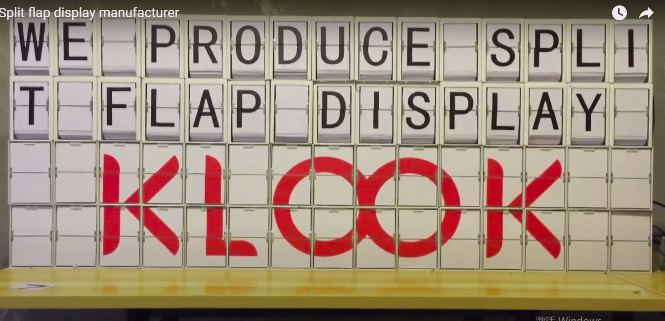 white color split flap letter menu board