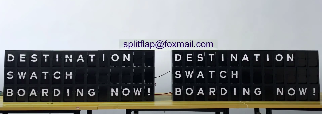 Swatch launch event split flap display