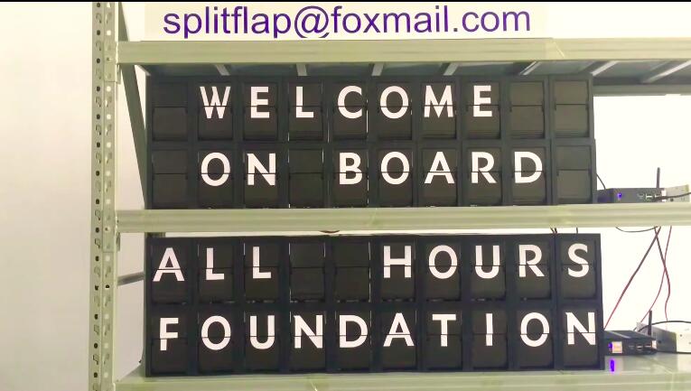 YSL event display exhibition display board split flap