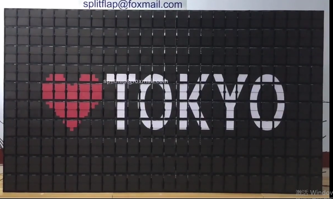 split flap display wall for YSL event in Japan picture flap