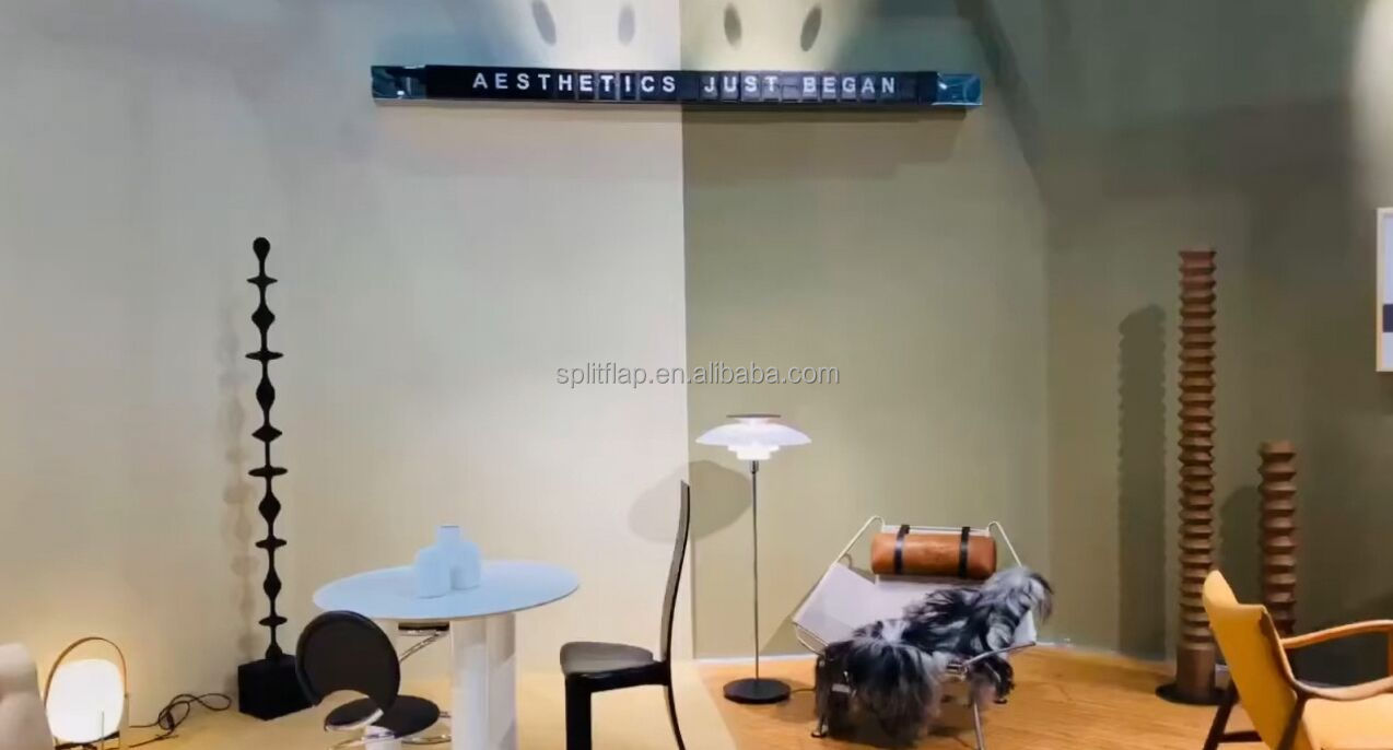 furniture exhibition one row alphabet flip board split flap