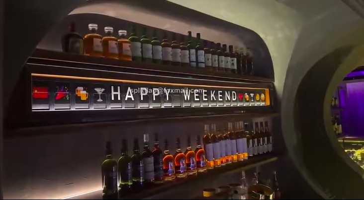 wine shop split flap display board bar sign design split flap display