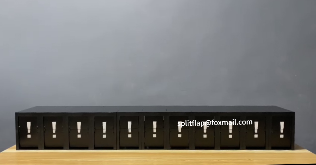 single row mechanical message flipboard split flap display