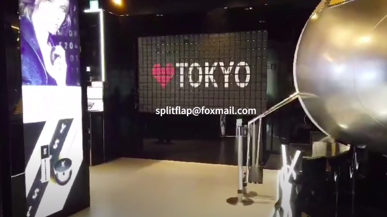 YSL exhibition sign split flap Picture flap display