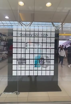 Samsung mobile phone store display panel photo flap display picture flap display board