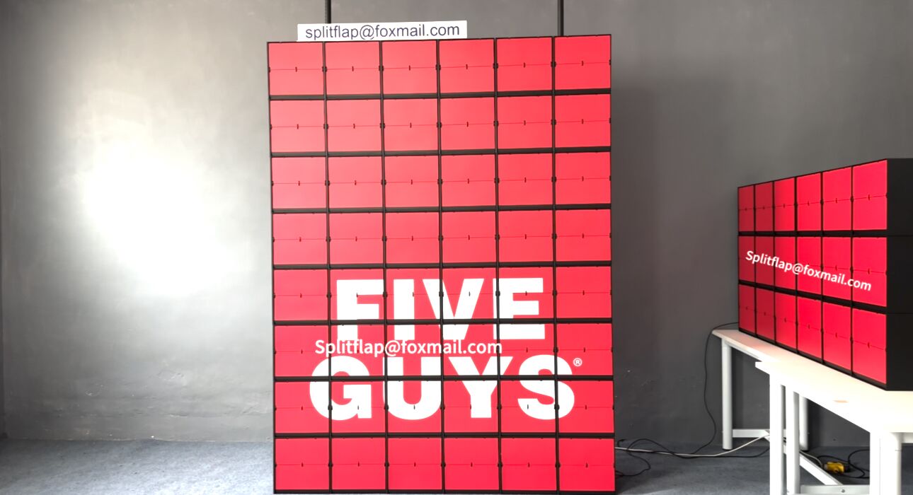 Custom Large Picture Flap Display for FIVE GUYS at Dubai International Airport