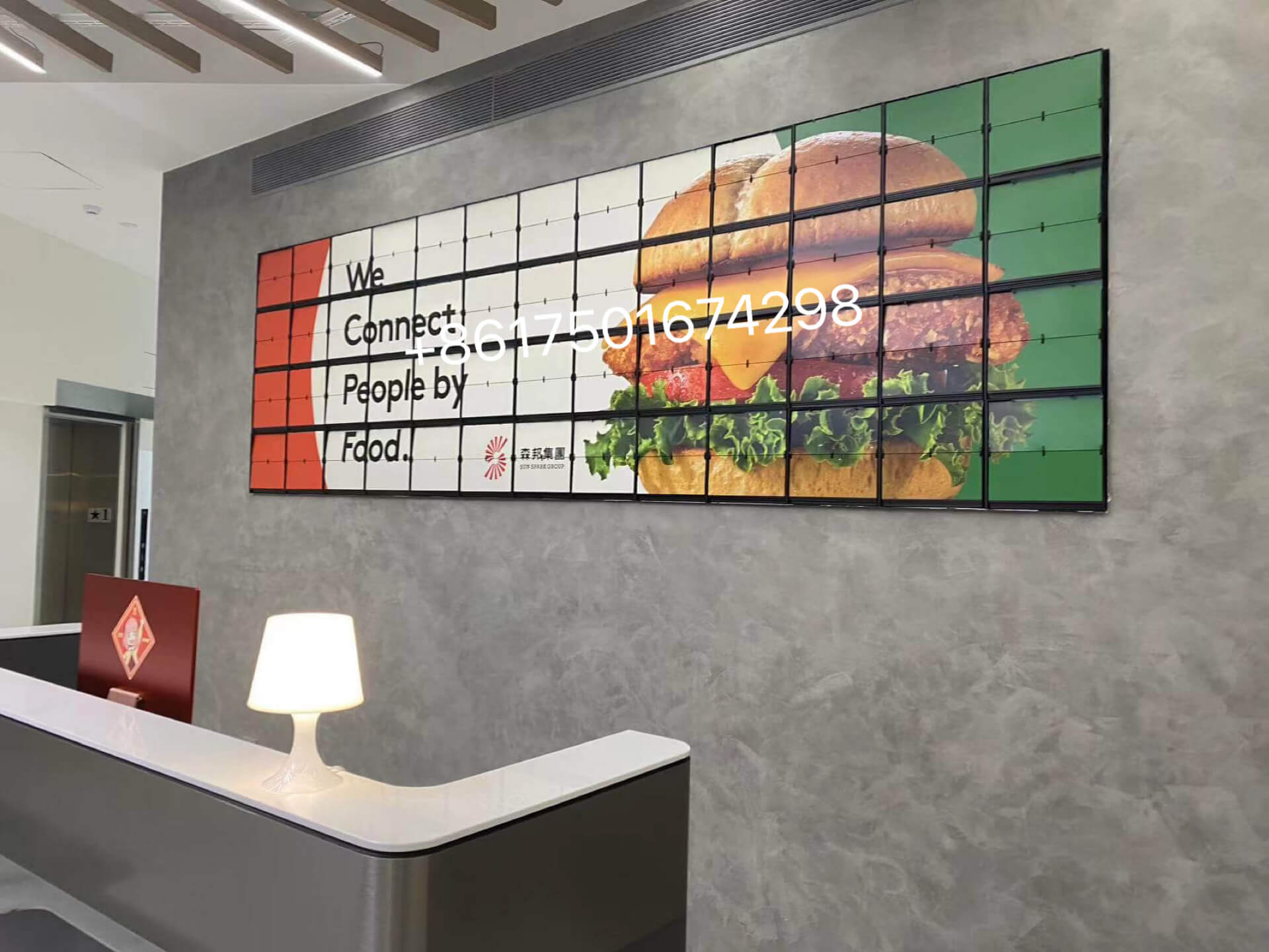 Picture flap installed as a counter background wall