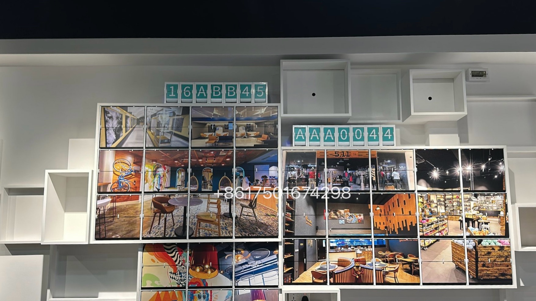 An irregularly-shaped picture flip picture flap display