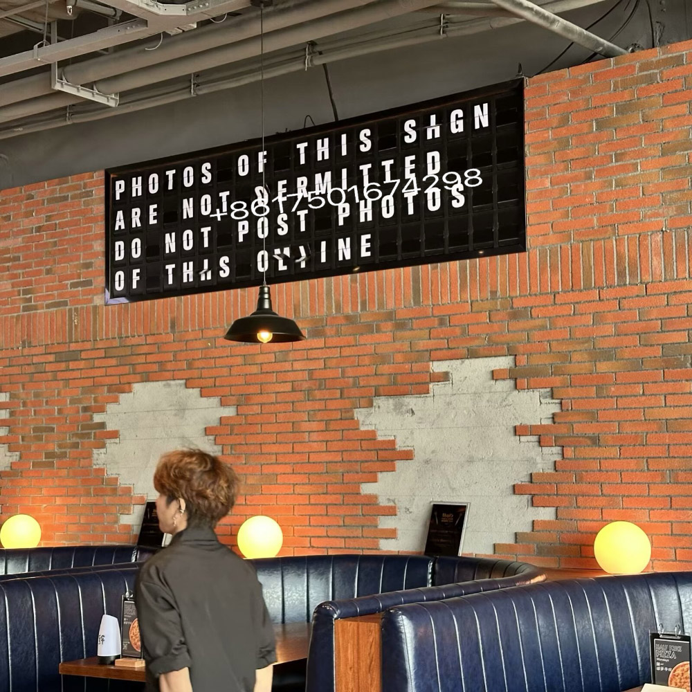 Multifunctional split flap display board designed for bars
