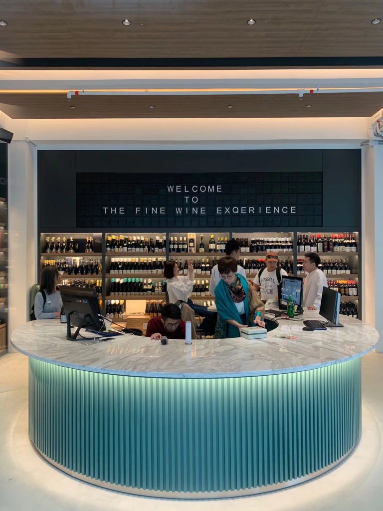 Custom Split Flap Display installed in a premium wine retail store