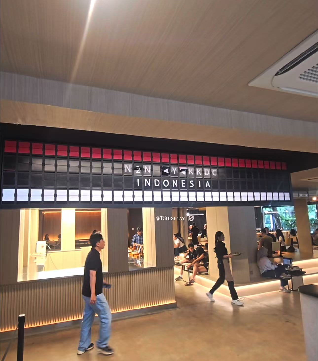 NØN by KKDC Split Flap Display installation in Jakarta, Indonesia